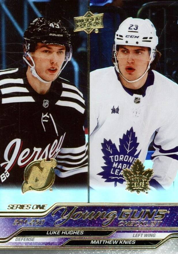 2023 Upper Deck Luke Hughes/Matthew Knies #250 Hockey Card