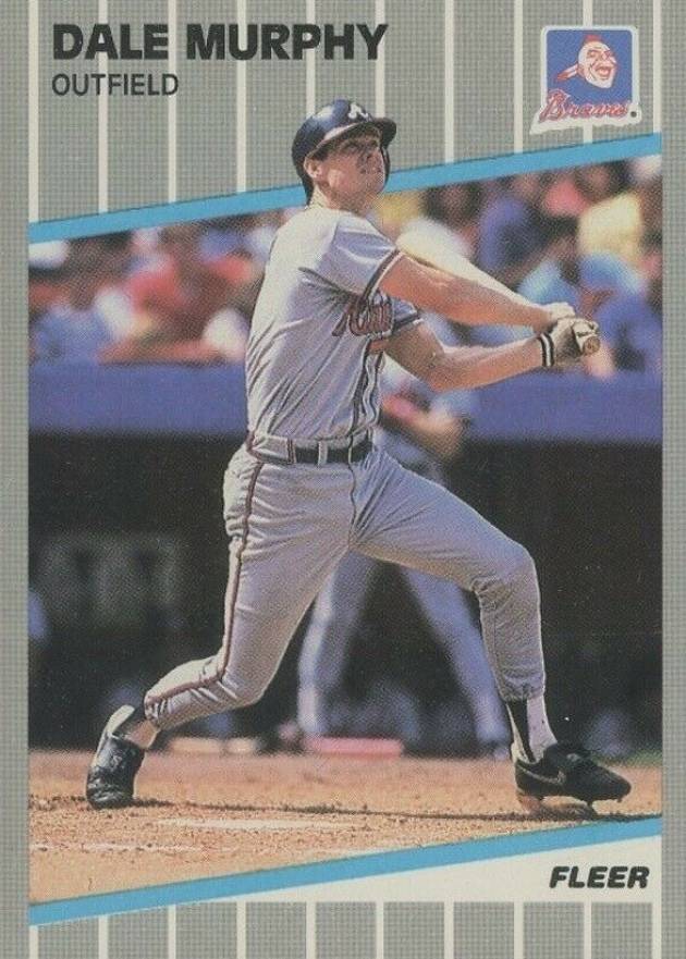 1989 Fleer Glossy Dale Murphy #596 Baseball Card