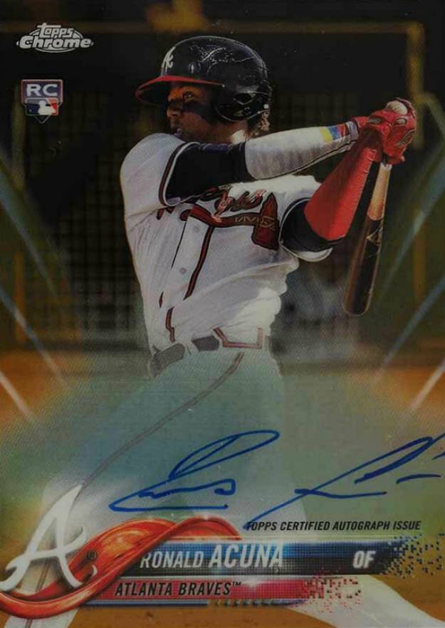 2018 Topps Chrome Rookie Autograph Ronald Acuna Jr. #RA-RA Baseball Card