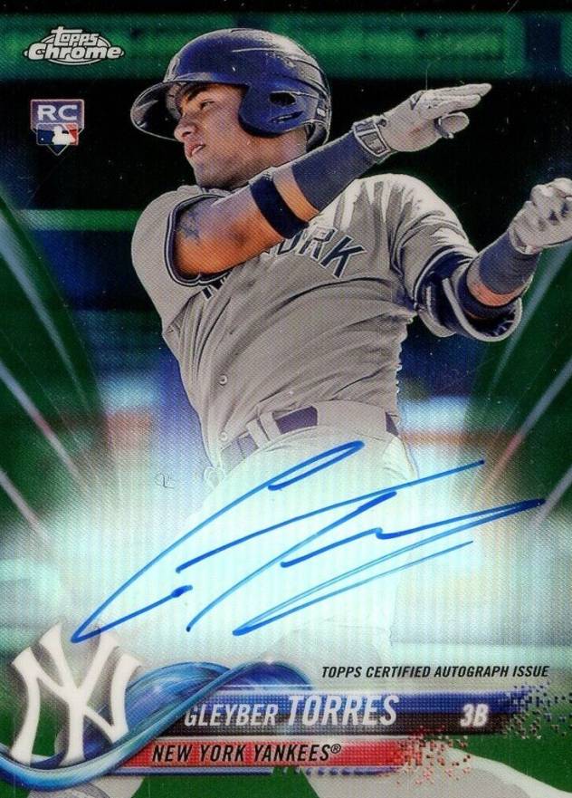 2018 Topps Chrome Rookie Autograph Gleyber Torres #RA-GT Baseball Card