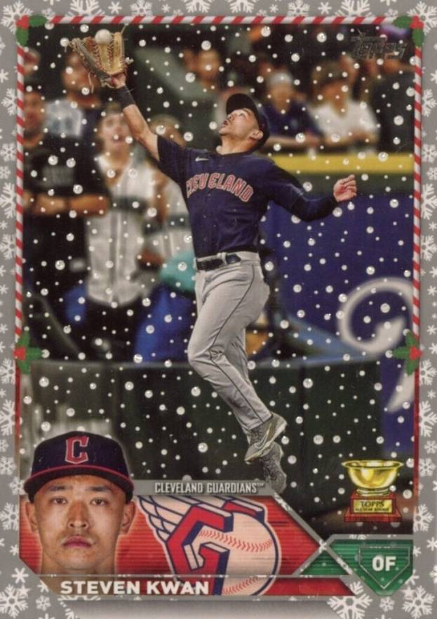 2023 Topps Holiday Steven Kwan #H68 Baseball Card