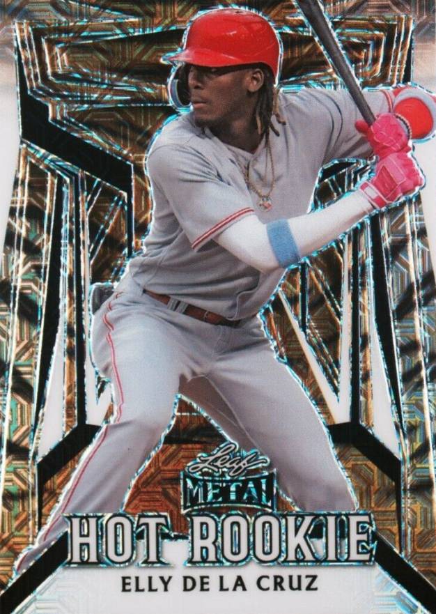 2023 Leaf Metal Hot Rookie Elly de La Cruz #HR2 Baseball Card