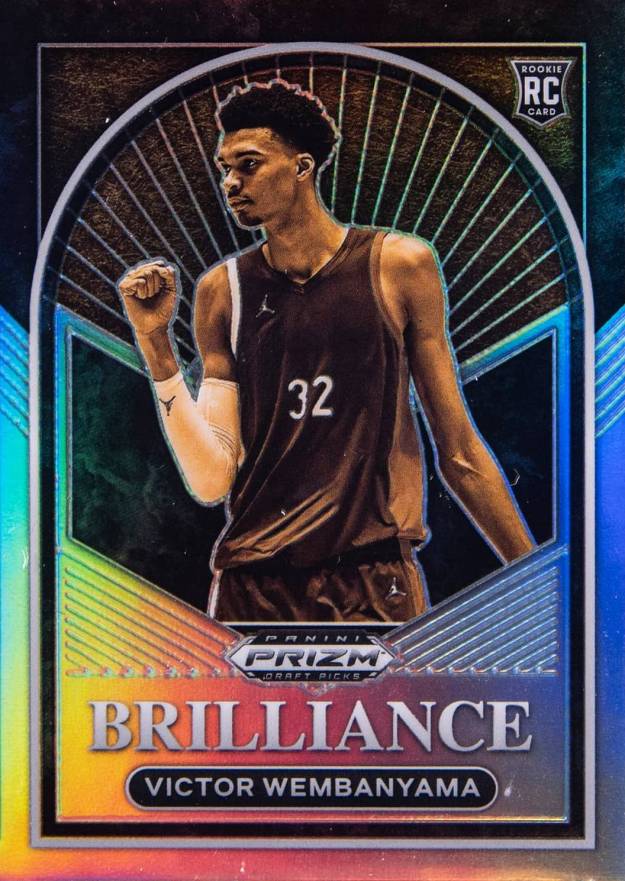 2023 Panini Prizm Draft Picks Brilliance Victor Wembanyama #1 Basketball Card