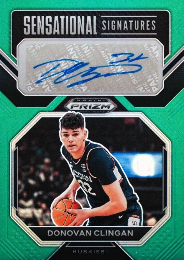 2023 Panini Prizm Draft Picks Sensational Signature Donovan Clingan #SSDVC Basketball Card