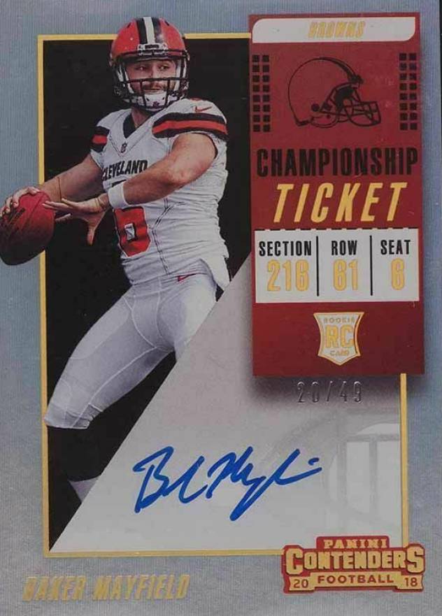 2018 Panini Contenders Baker Mayfield #101 Football Card