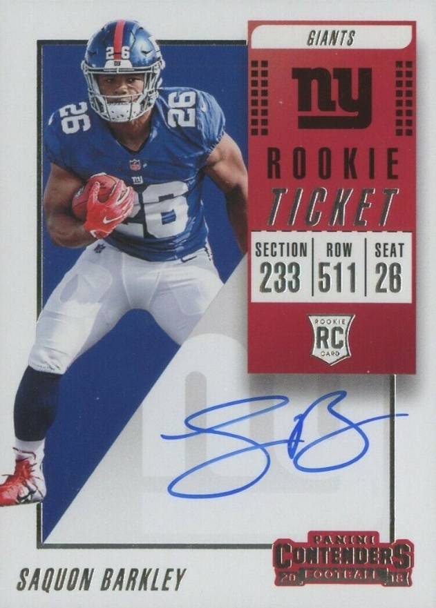 2018 Panini Contenders Saquon Barkley #102 Football Card