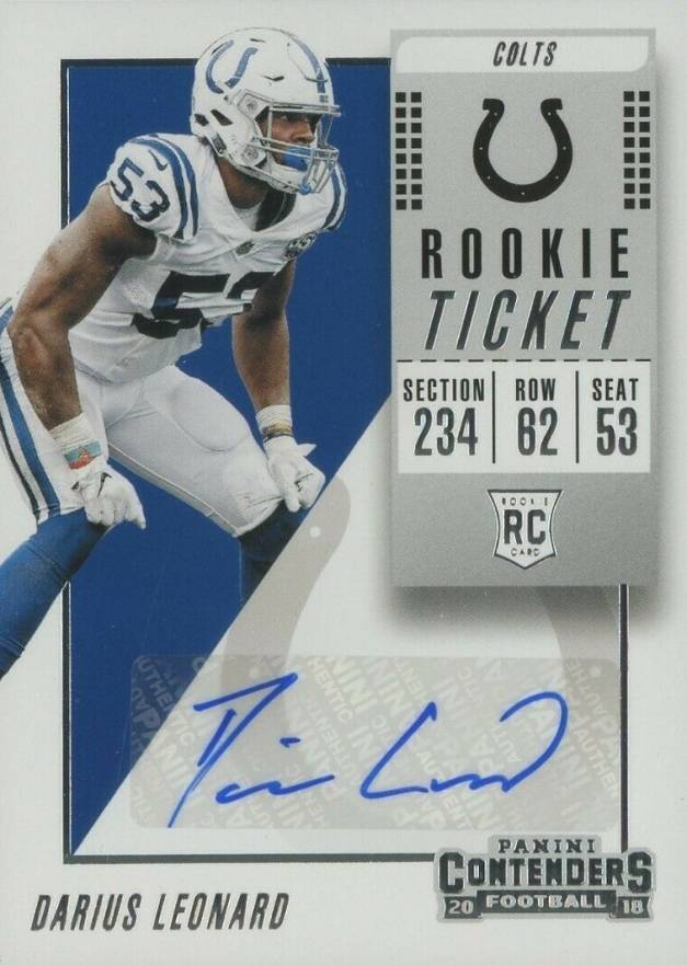 2018 Panini Contenders Darius Leonard #319 Football Card