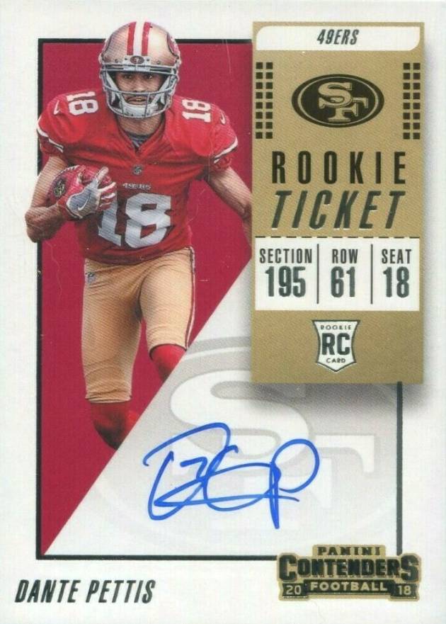 2018 Panini Contenders Dante Pettis #118 Football Card