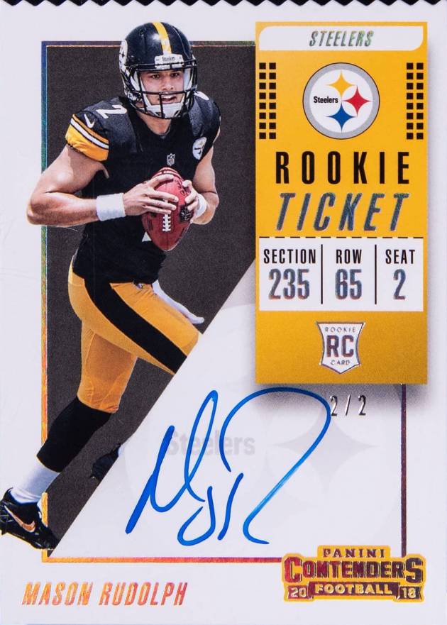 2018 Panini Contenders Mason Rudolph #125 Football Card