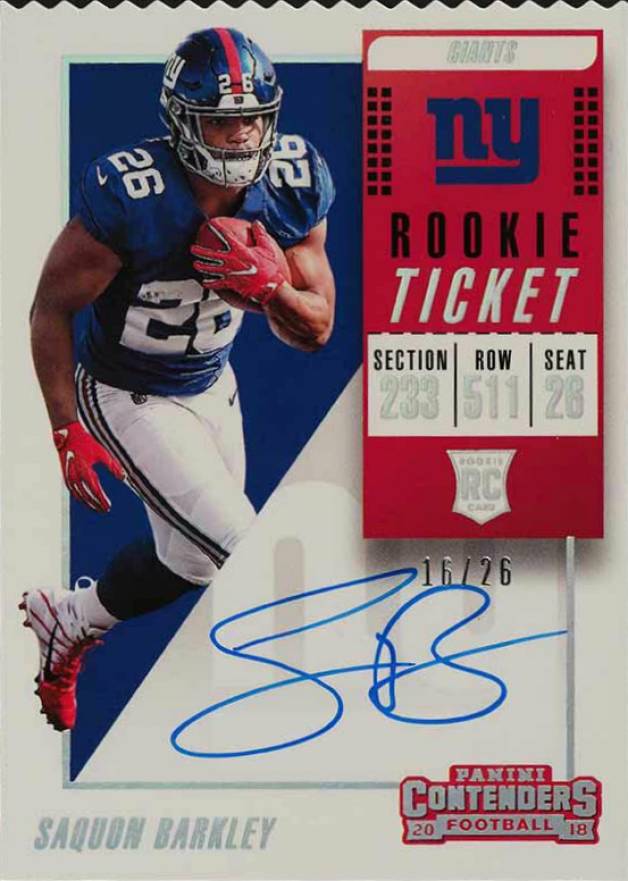 2018 Panini Contenders Saquon Barkley #102 Football Card