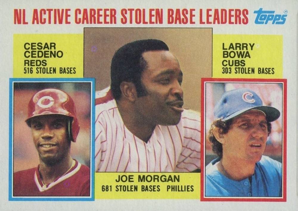 1984 Topps N.L. Active Career Stolen Bases Leaders #705 Baseball Card