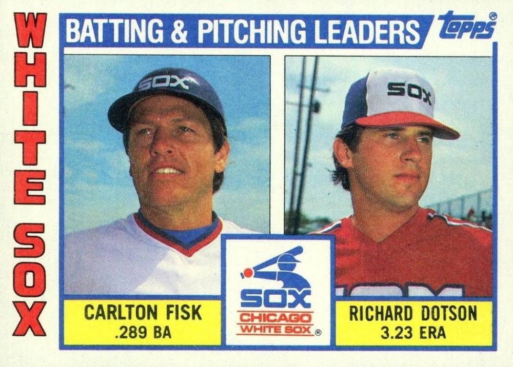 1984 Topps White Sox Batting & Pitching Leaders #216 Baseball Card