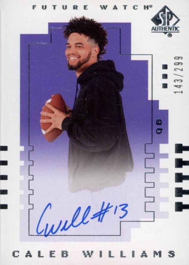 2022 Goodwin Champions SP Authentic 2000 Future Watch Autograph Caleb Williams #00TCW Football Card