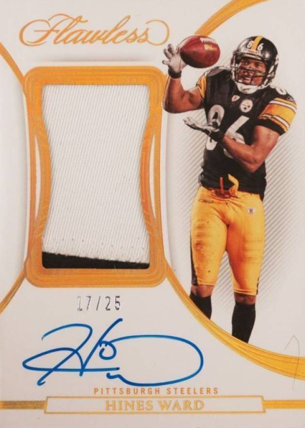 2022 Panini Flawless Patch Autographs Hines Ward #PAHW Football Card