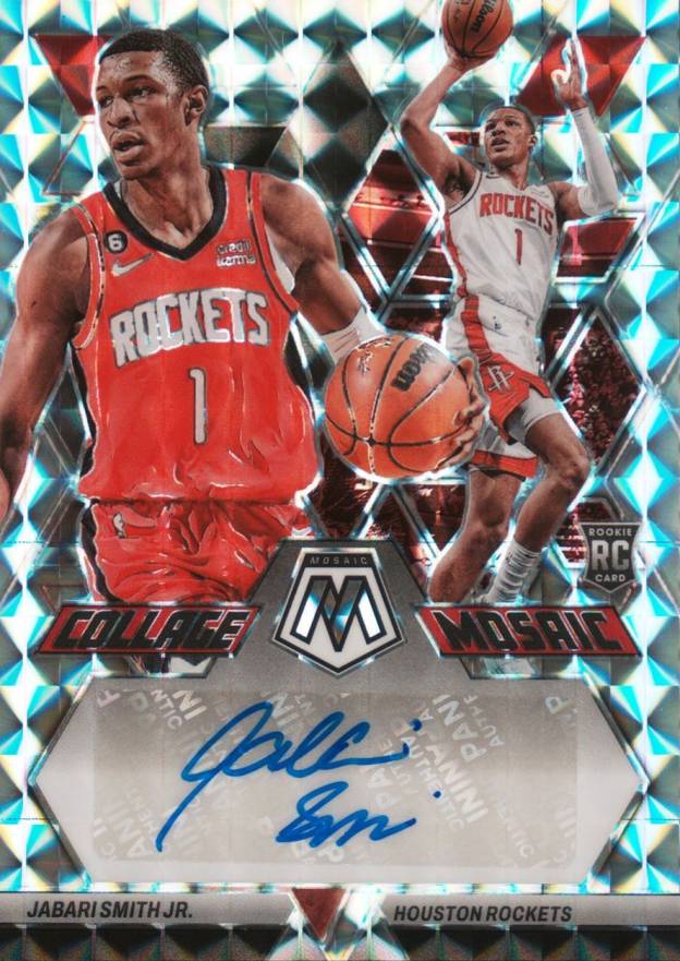 2022 Panini Mosaic Collage Autographs Mosaic Jabari Smith Jr. #CMJSJ Basketball Card