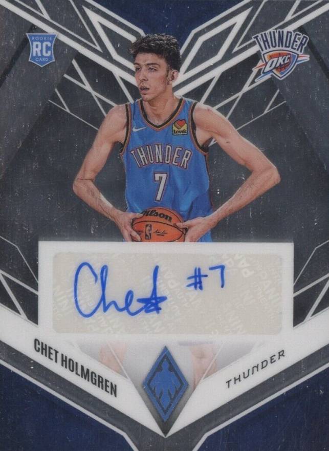 2022 Panini Chronicles Phoenix Rookie Autographs Chet Holmgren #PRACHH Basketball Card