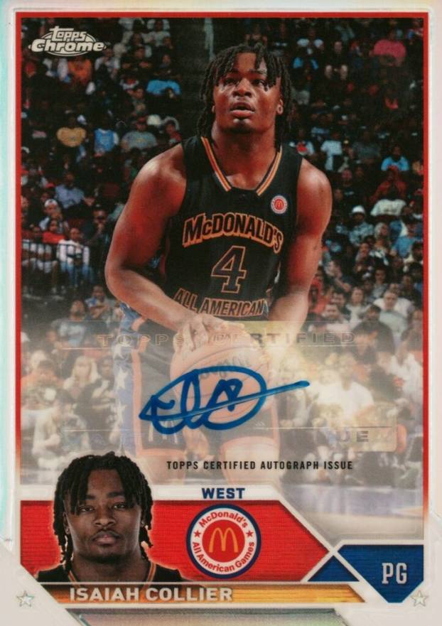 2023 Topps Chrome McDonald's All-American Autographs Isaiah Collier #IC Basketball Card