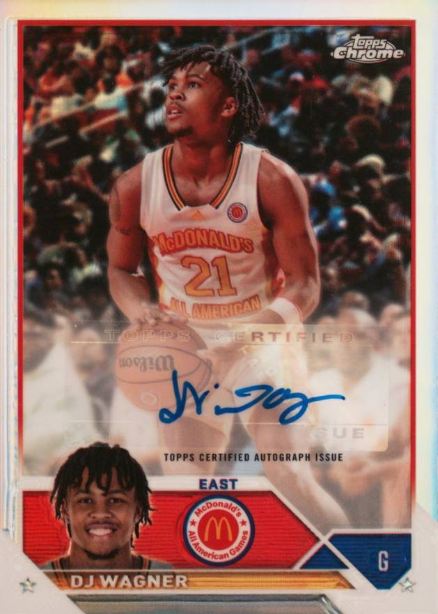 2023 Topps Chrome McDonald's All-American Autographs DJ Wagner #DW Basketball Card