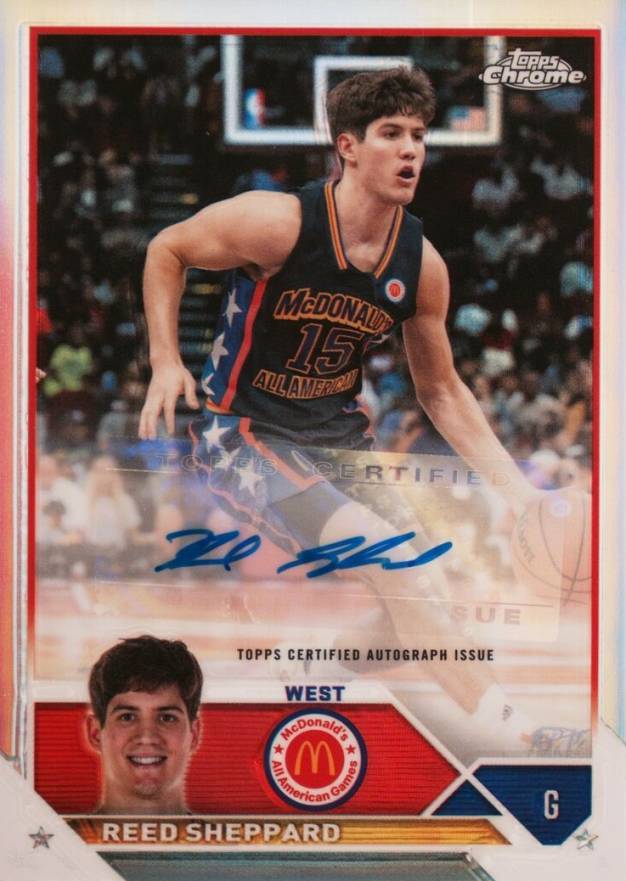 2023 Topps Chrome McDonald's All-American Autographs Reed Sheppard #RS Basketball Card