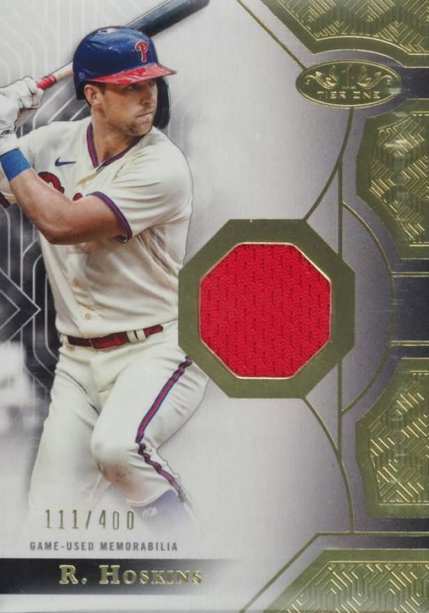 2023 Topps Tier One Relics Design B Rhys Hoskins #T1RRHO Baseball Card