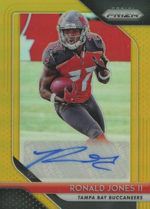 2018 Panini Prizm Rookie Autographs Ronald Jones II #RJ Football Card