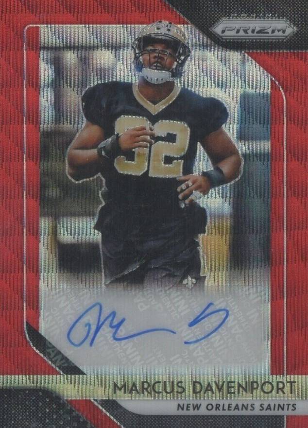 2018 Panini Prizm Rookie Autographs Marcus Davenport #MD Football Card