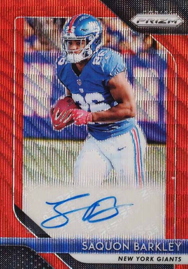 2018 Panini Prizm Rookie Autographs Saquon Barkley #SB Football Card