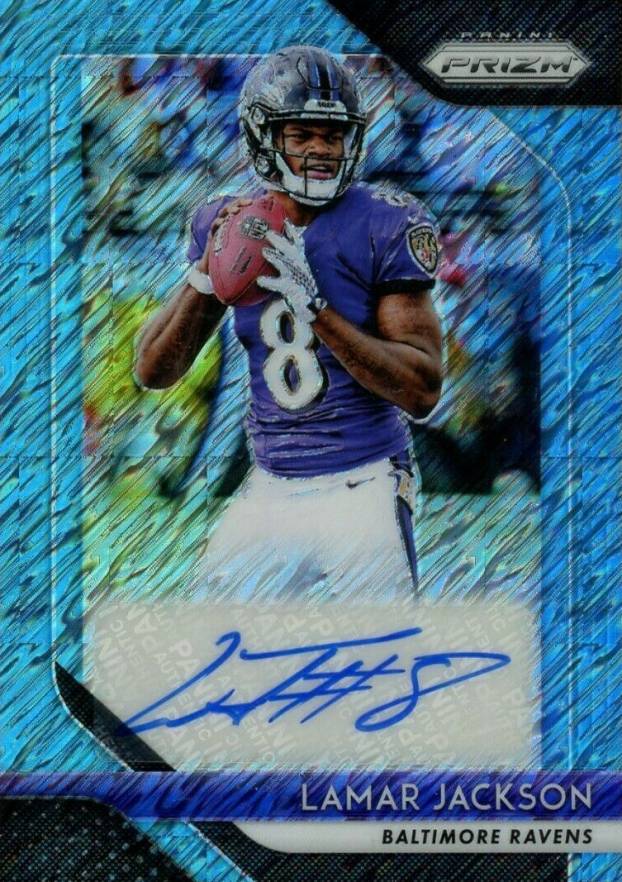 2018 Panini Prizm Rookie Autographs Lamar Jackson #LJ Football Card