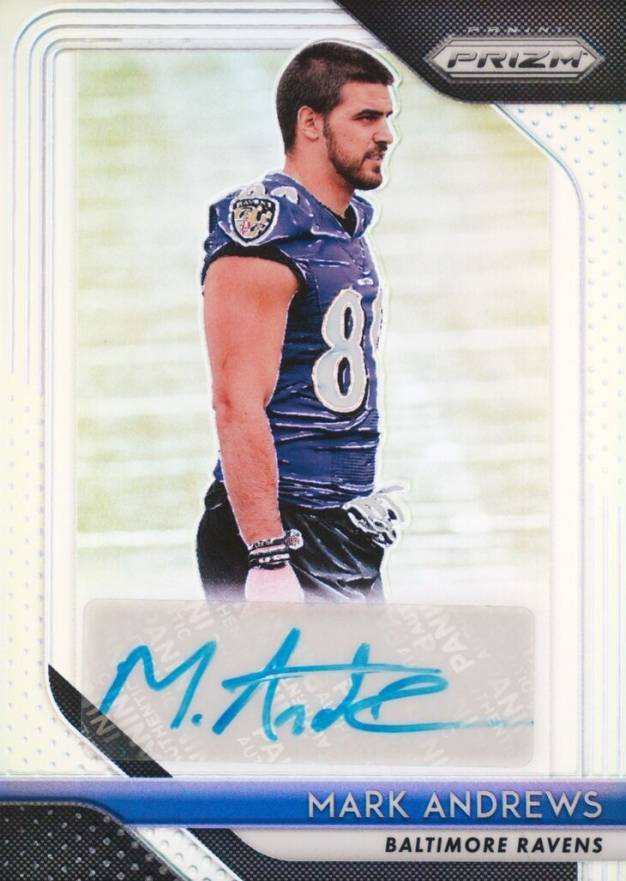 2018 Panini Prizm Rookie Autographs Mark Andrews #MAN Football Card