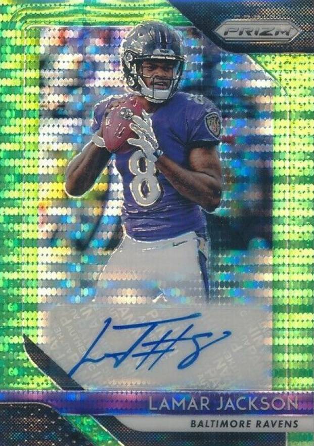 2018 Panini Prizm Rookie Autographs Lamar Jackson #LJ Football Card