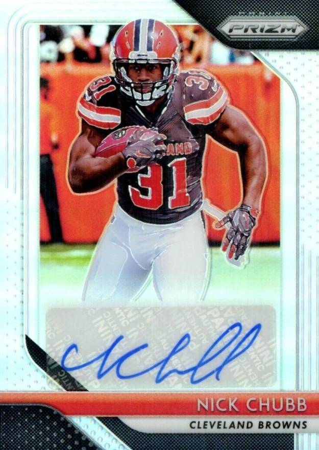 2018 Panini Prizm Rookie Autographs Nick Chubb #NC Football Card