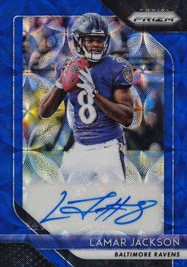 2018 Panini Prizm Rookie Autographs Lamar Jackson #LJ Football Card