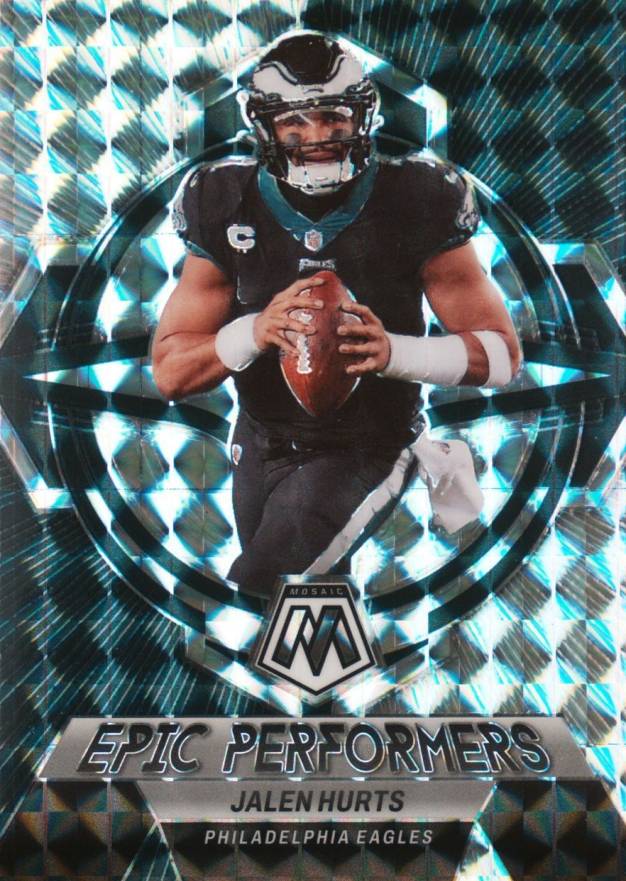 2023 Panini Mosaic Epic Performers Jalen Hurts #EPJHT Football Card