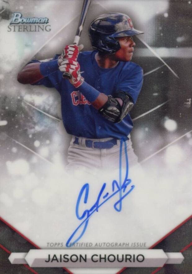 2023 Bowman Sterling Prospect Autographs Jaison Chourio #PAJCO Baseball Card