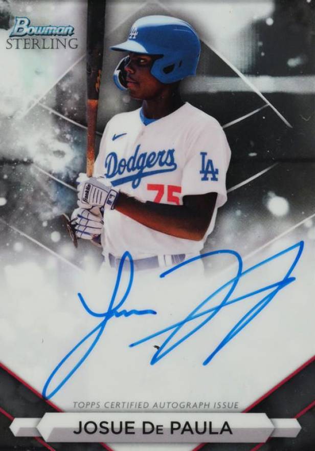 2023 Bowman Sterling Prospect Autographs Josue de Paula #PAJD Baseball Card