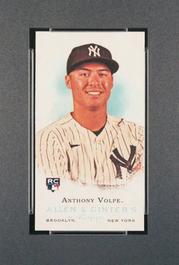 2023 Topps Allen & Ginter A & G Rookie Design Variation Mini Anthony Volpe #RDV18 Baseball Card