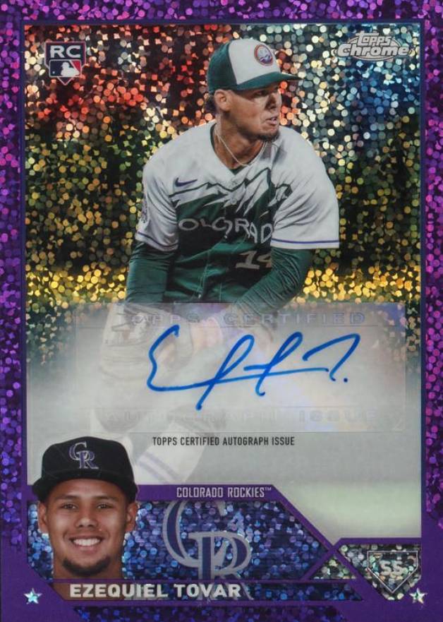 2023 Topps Chrome Update Autograph Ezequiel Tovar #ACET Baseball Card