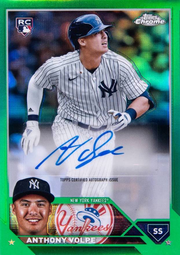 2023 Topps Chrome Update Autograph Anthony Volpe #ACAV Baseball Card