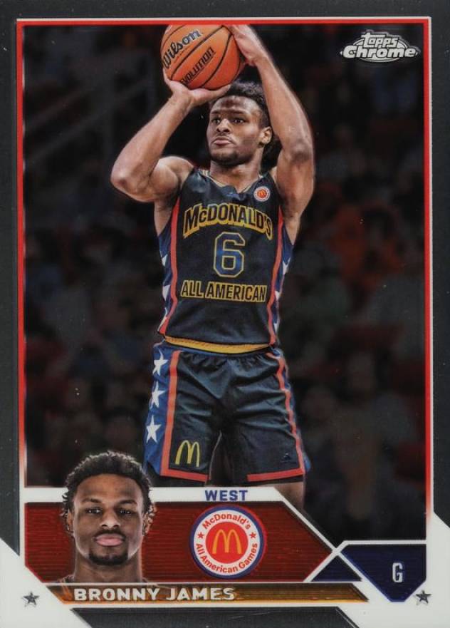 2023 Topps Chrome McDonald's All-American Bronny James #20 Basketball Card