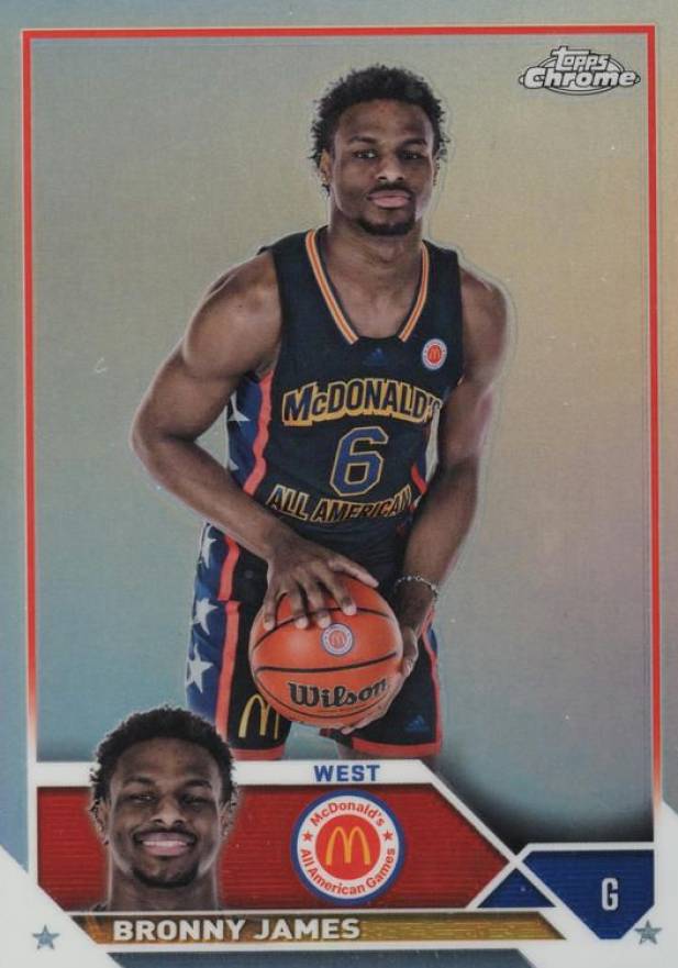 2023 Topps Chrome McDonald's All-American Bronny James #68 Basketball Card