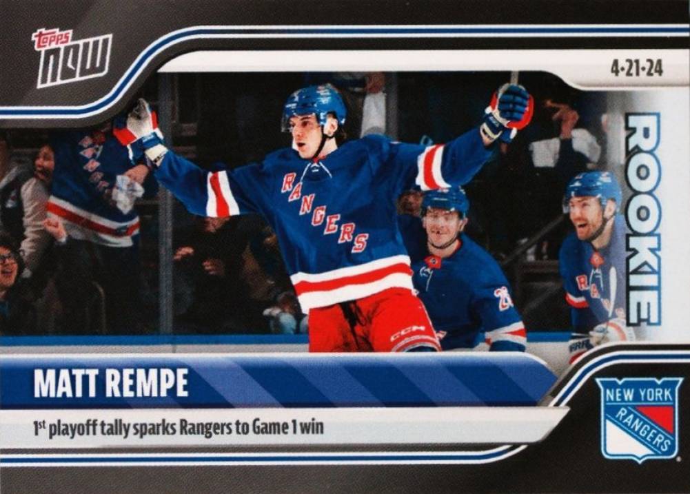 2023 Topps Now NHL Stickers Matt Rempe #177 Hockey Card