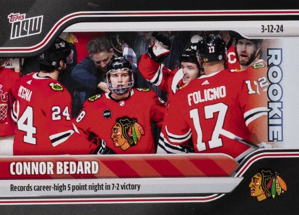 2023 Topps Now NHL Stickers Connor Bedard #144 Hockey Card