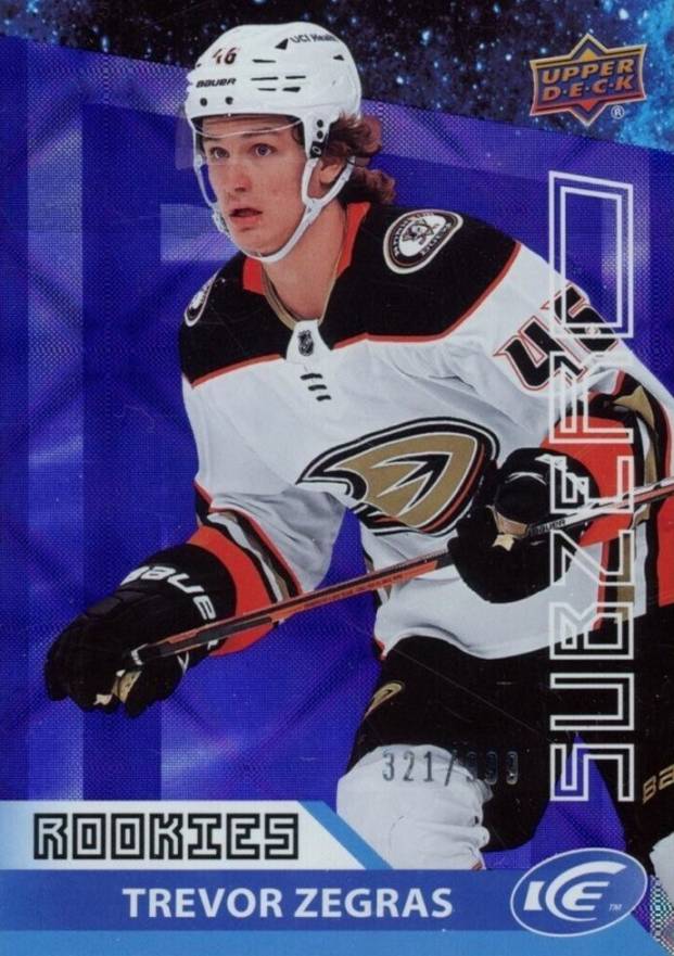 2021 Upper Deck Ice Subzero Trevor Zegras #SZ56 Hockey Card