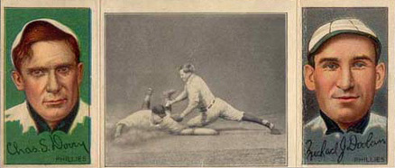 1912 Hassan Triple Folders Dooin gets his Man # Baseball Card