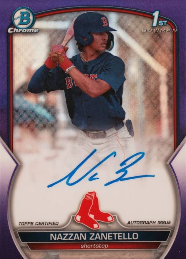 2023 Bowman Draft Chrome Prospect Autograph Nazzan Zanetello #CDANZ Baseball Card