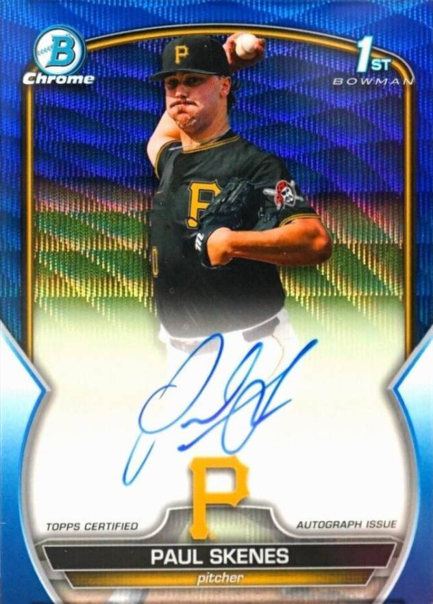 2023 Bowman Draft Chrome Prospect Autograph Paul Skenes #CDAPS Baseball Card