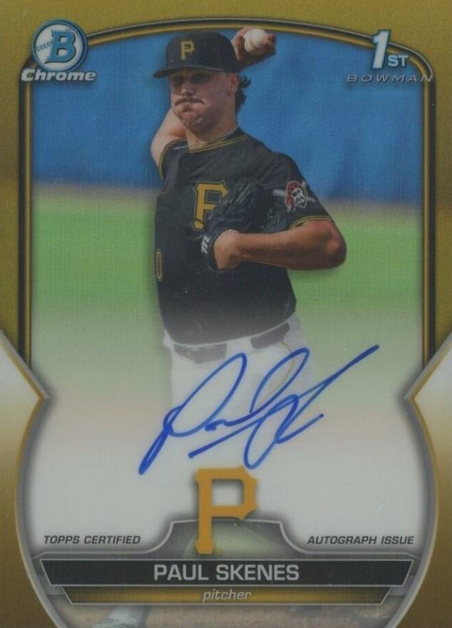 2023 Bowman Draft Chrome Prospect Autograph Paul Skenes #CDAPS Baseball Card