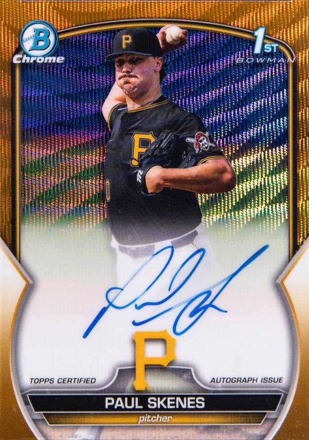 2023 Bowman Draft Chrome Prospect Autograph Paul Skenes #CDAPS Baseball Card