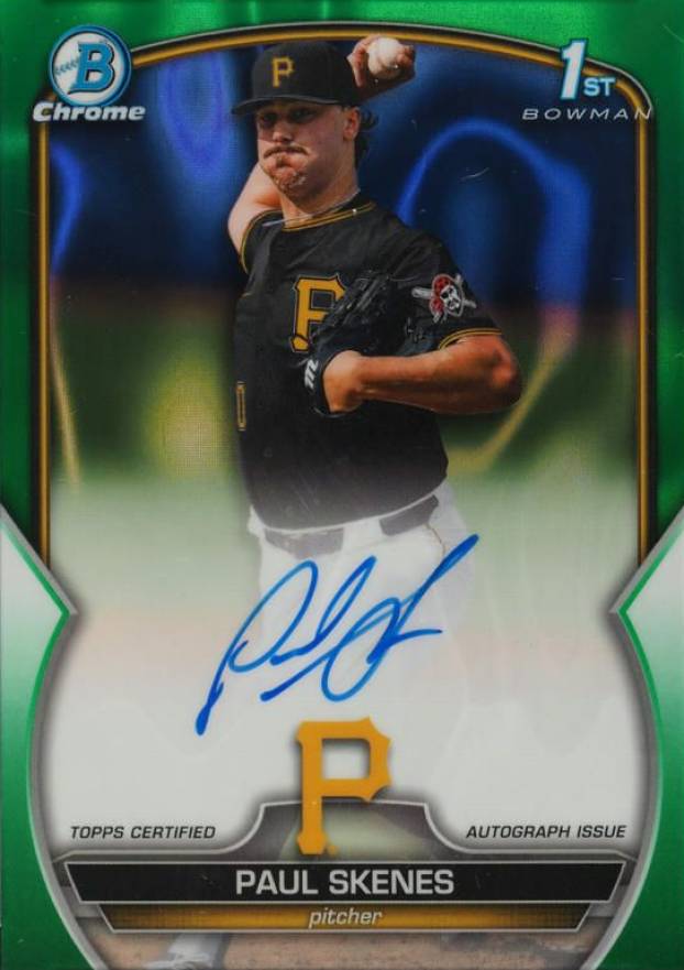 2023 Bowman Draft Chrome Prospect Autograph Paul Skenes #CDAPS Baseball Card