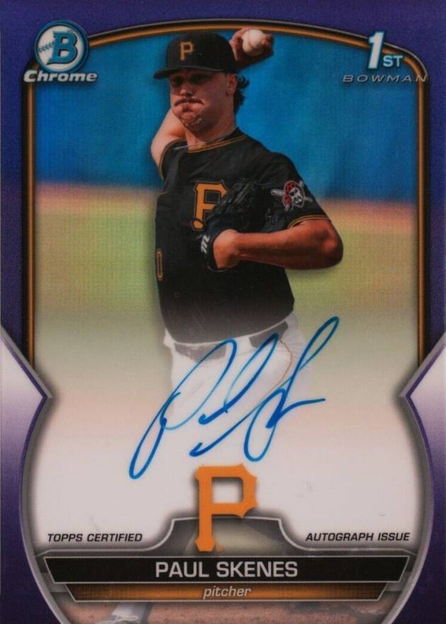 2023 Bowman Draft Chrome Prospect Autograph Paul Skenes #CDAPS Baseball Card